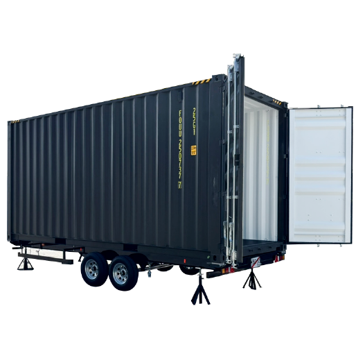 トレーラーハウス事務所、ワンウェイコンテナトレーラー